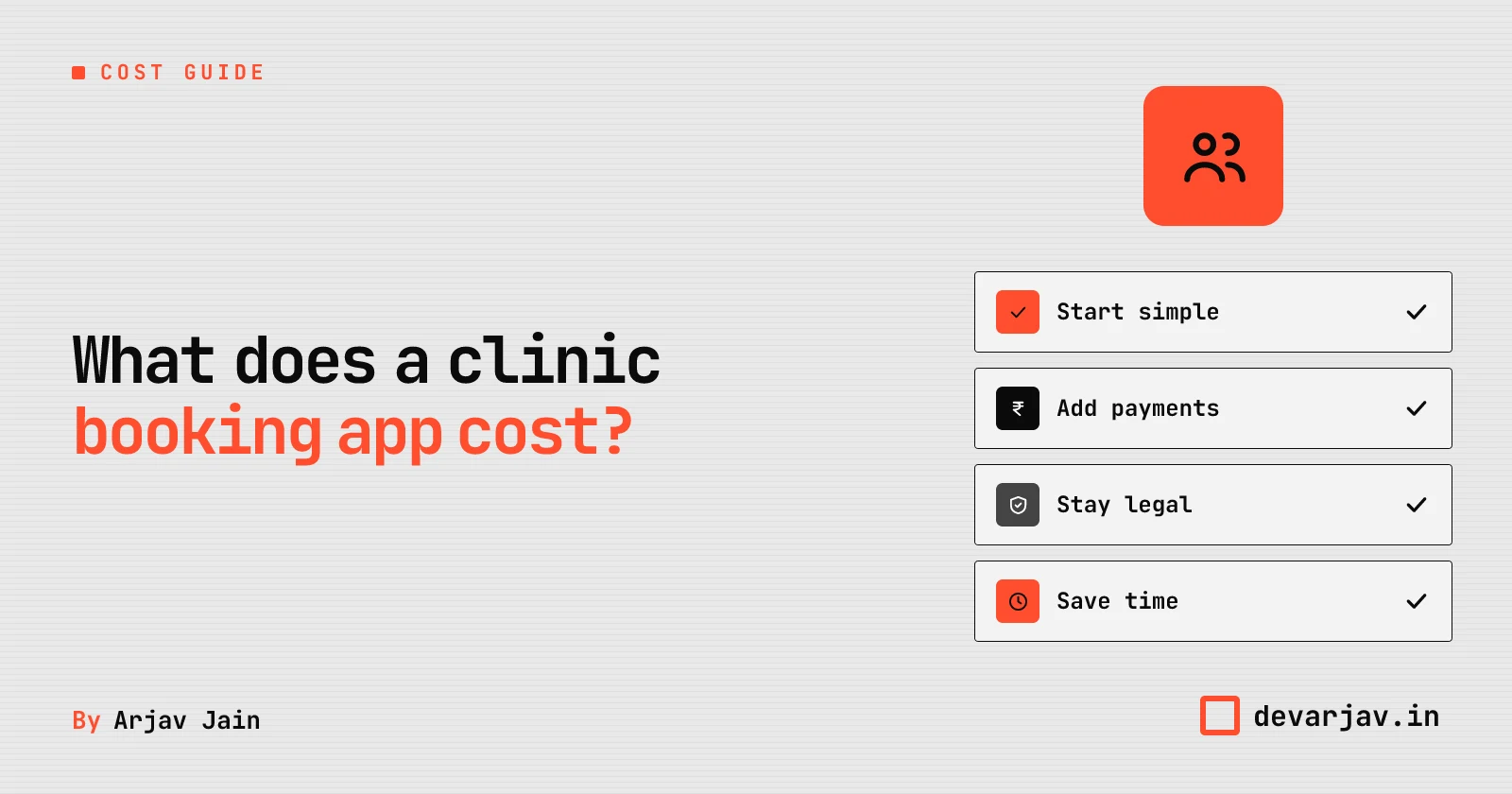 Artwork showing a clinic, patient, phone booking, and legal shield