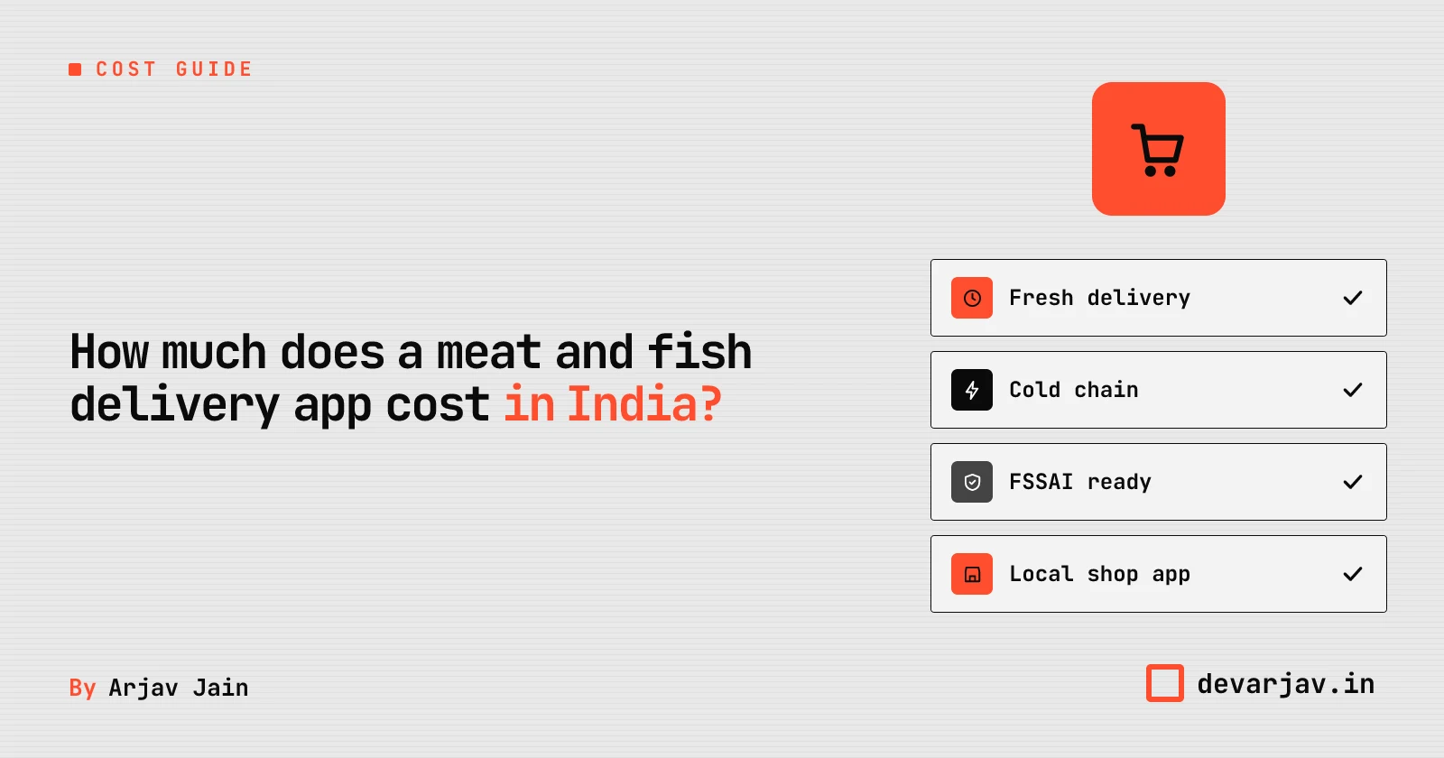 Meat delivery app for local shops with cold chain and FSSAI compliance