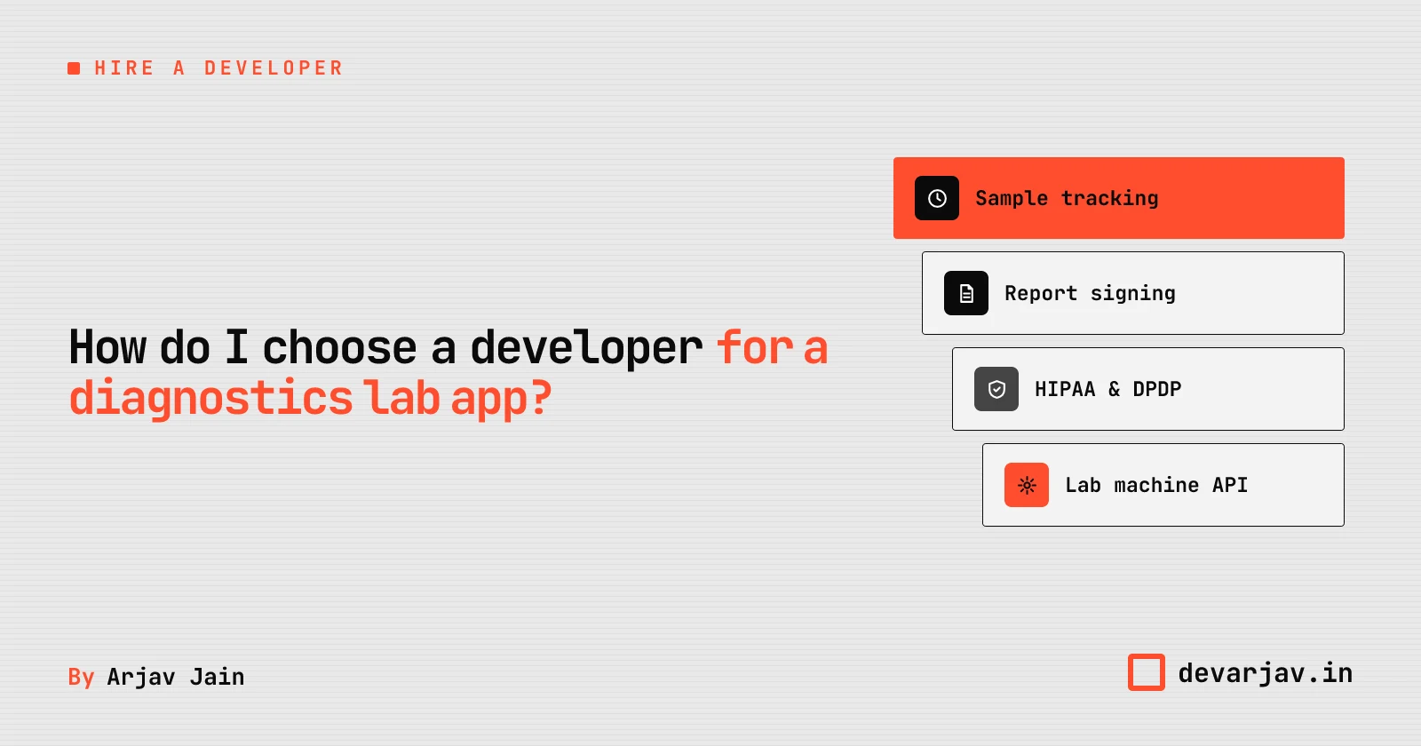 A diagnostics lab app with sample tracking, secure reports, and lab machine integration.